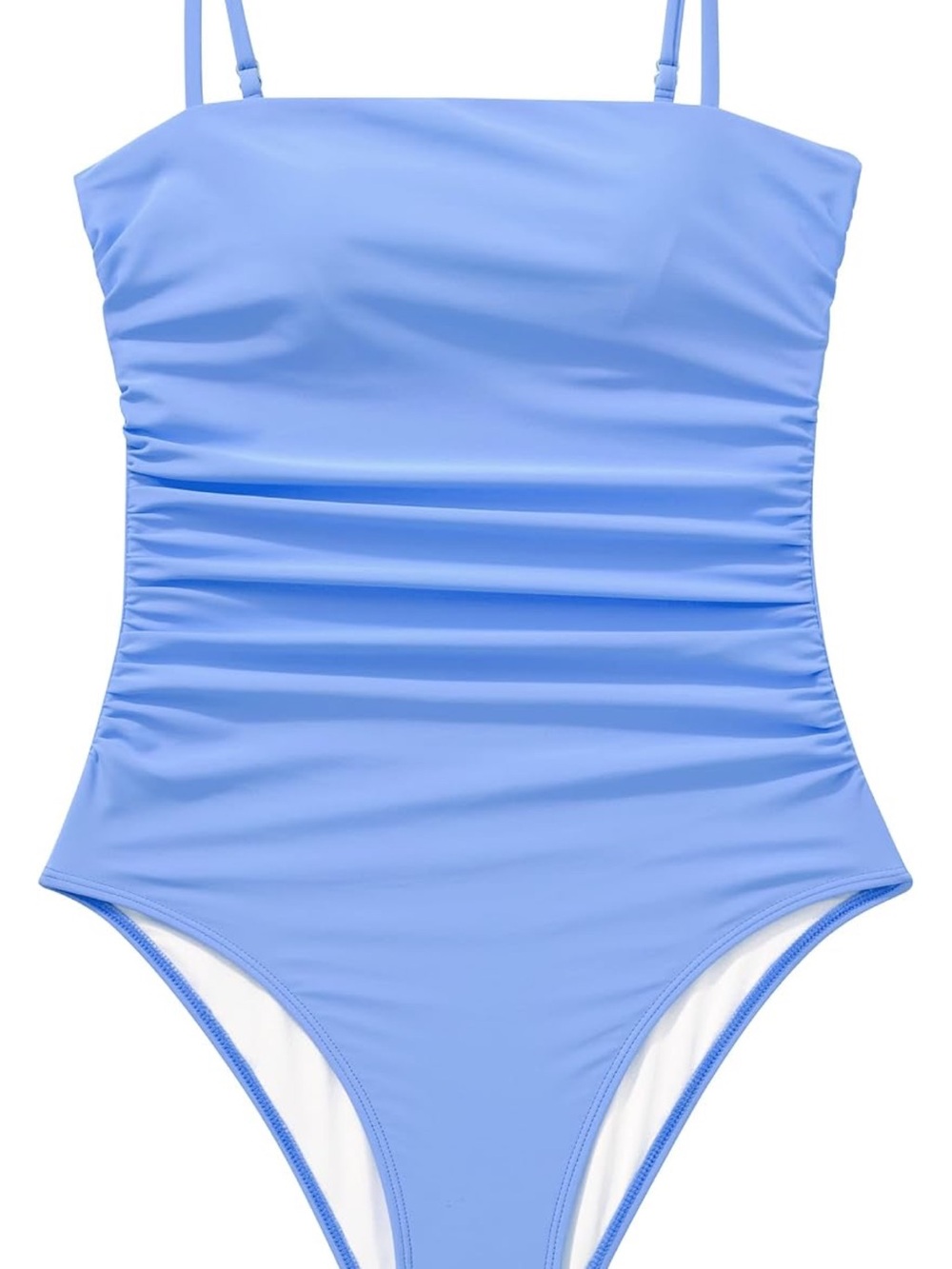 Womens Periwinkle One-Piece Swimsuit with Ruching